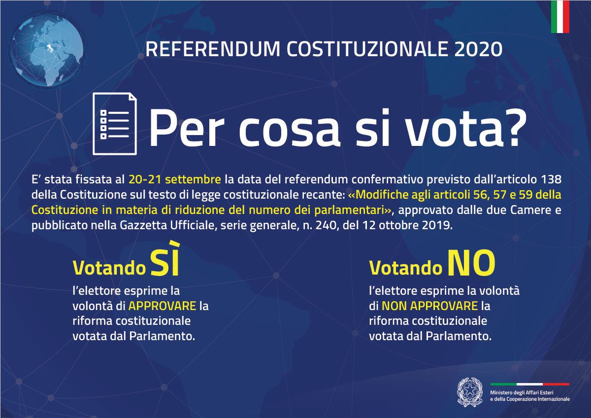 Speciale Elezioni: Referendum Costituzionale del 20 e 21 settembre 2020