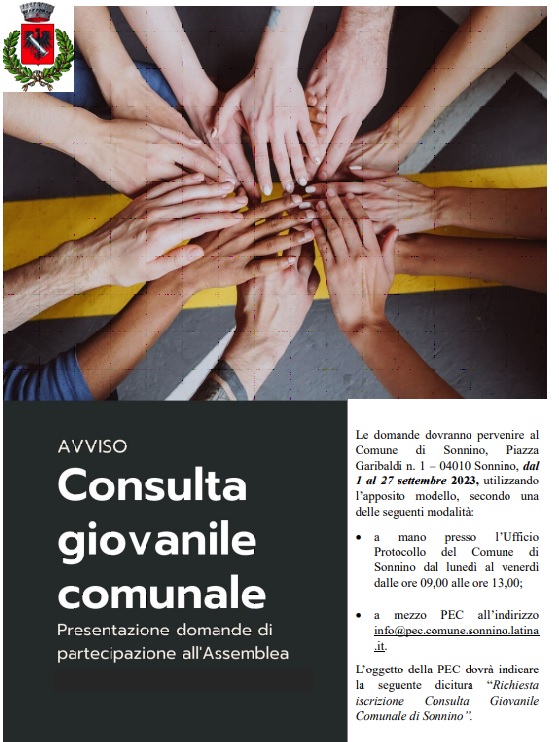 PROROGA TERMINE PRESENTAZIONE ADESIONE ALLA CONSULTA DEI GIOVANI